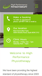 Mobile Screenshot of highperformancephysio.com.au